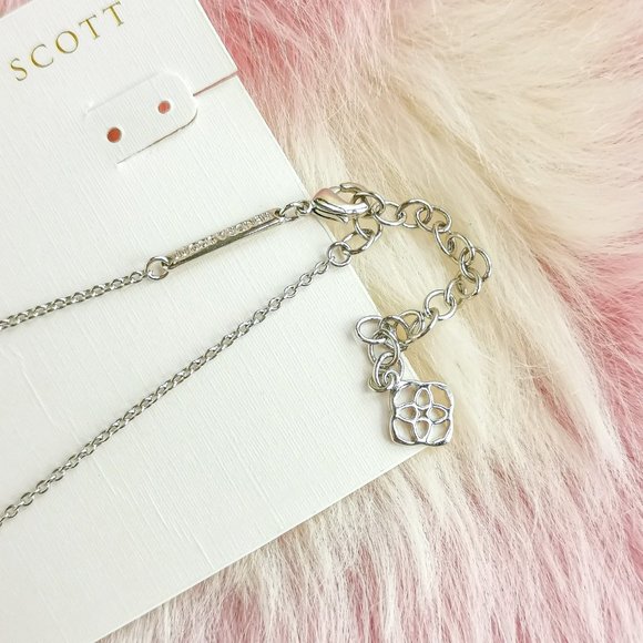 Silver Elisa Dichroic Glass Pendant Necklace - Picture 3 of 3